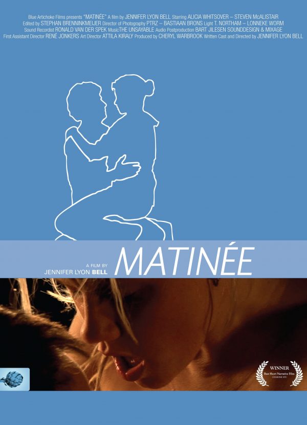 Poster from the erotic film Matinee, a movie directed by Jennifer Lyon Bell of Blue Artichoke Films